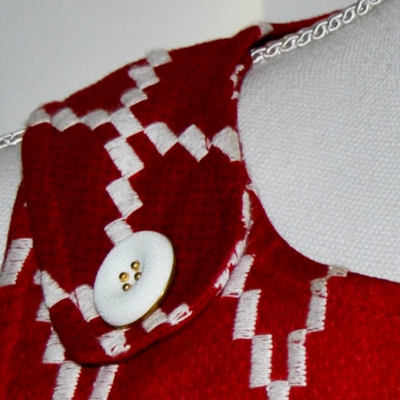 Style & Co. Red & White Pattern Shift Dress - Picture 3 of 8